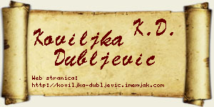 Koviljka Dubljević vizit kartica
